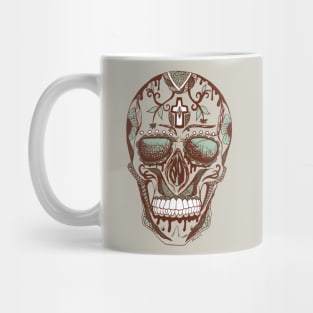 Rust Sage Los Muertos Skull Mug